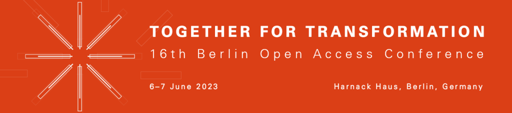 Logo der 16. Berlin Open Access Conference, 2023